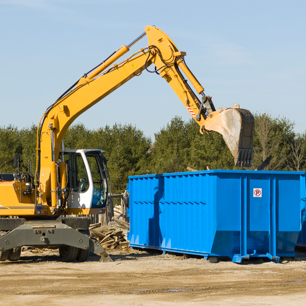 are there any restrictions on where a residential dumpster can be placed in Nowthen MN